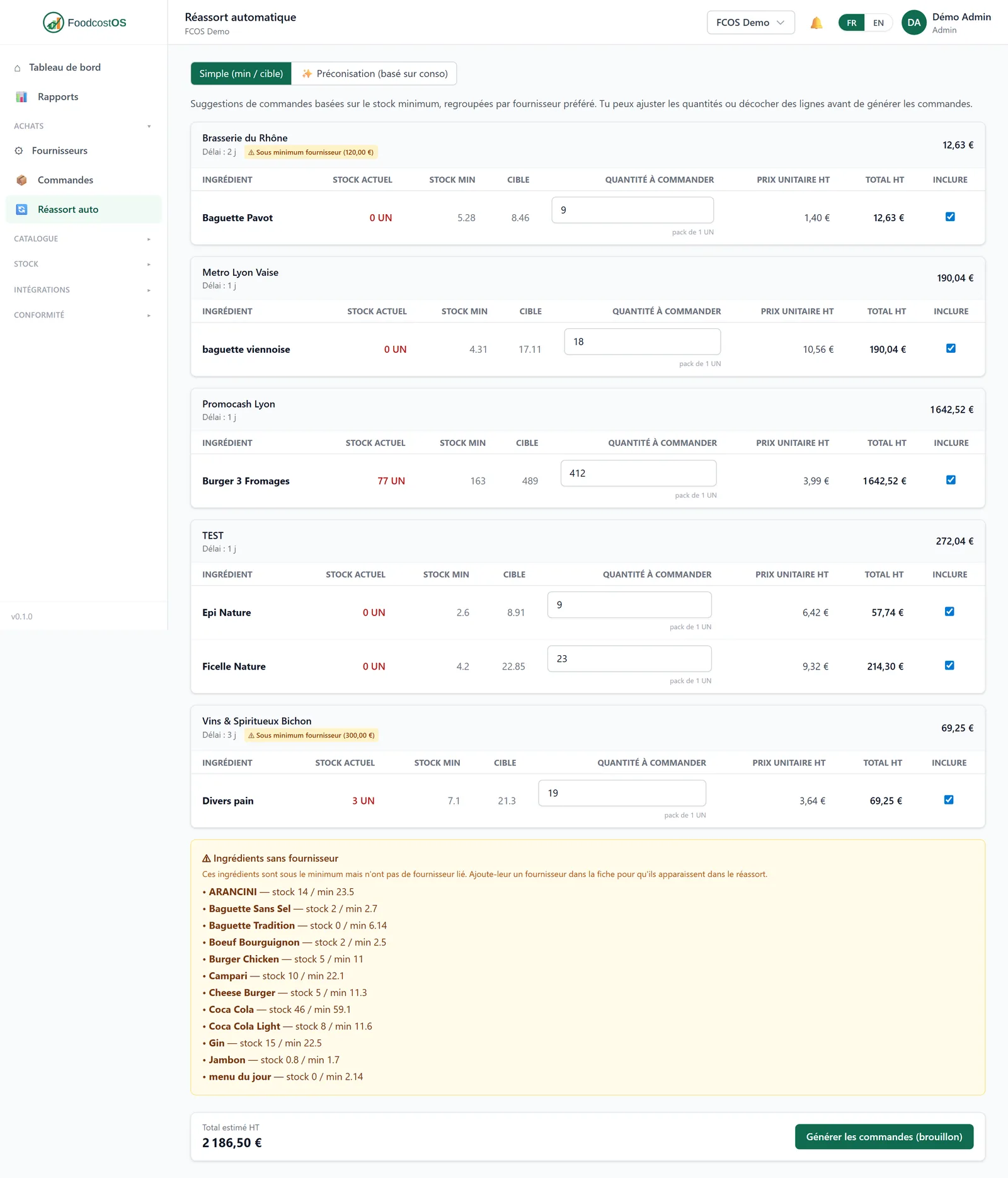 Smart reordering