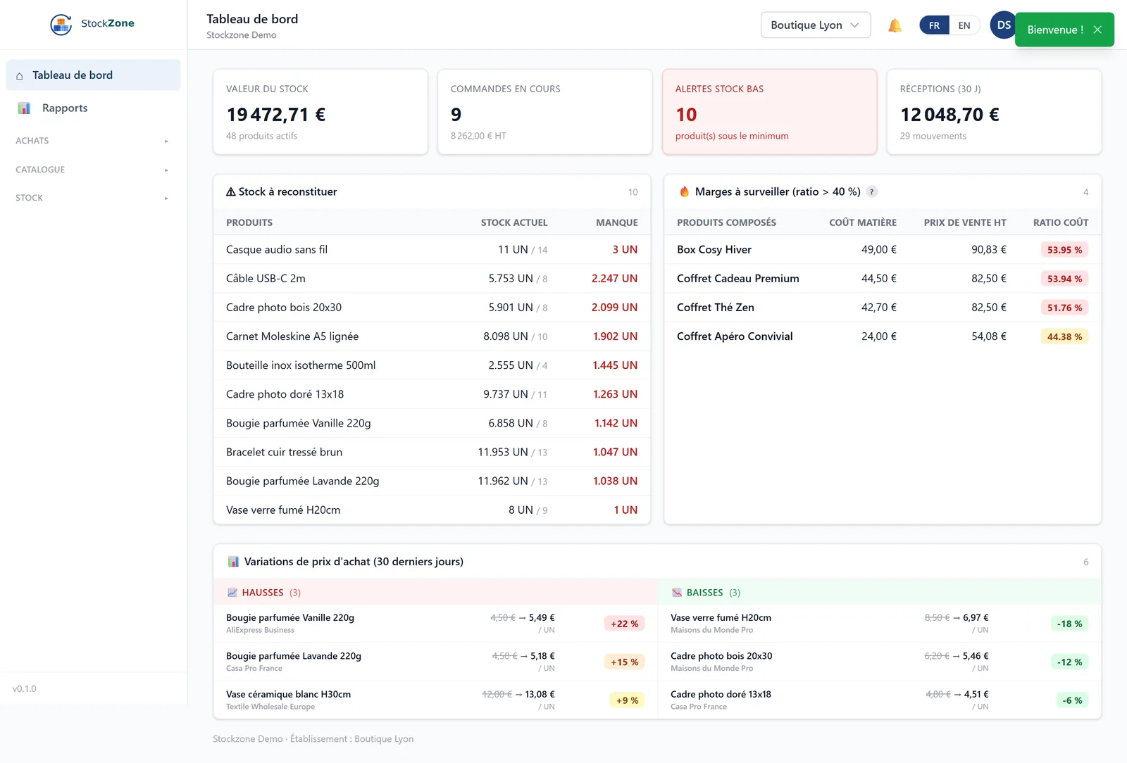 Interface StockZone